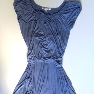 MAX STUDIO Blue TOP Pheasant Off Shoulder  (Skirt Sold)